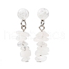 Natural Quartz Crystal Dangle Stud Earrings EJEW-JE06371-09-2