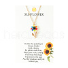 Sunflower Alloy Enamel Pendant Necklaces FS-WG66ADB-03-2