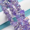Electroplated Natural Quartz Beads Strands G-M412-01A-04-4