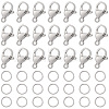 SUNNYCLUE 120Pcs 304 Stainless Steel Lobster Claw Clasps with 120Pcs Open Jump Rings STAS-SC0004-89-1