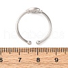 Brass Enamel Adjustable Open Cuff Rings for Women RJEW-U058-04P-5