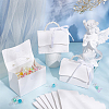 Wedding Paper Candy Gift Packaging Boxes with Polyester Ribbon and PVC Bead Chain CON-WH0089-68-5
