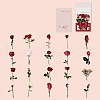 20Pcs Vintage Flower PET Self-Adhesive Stickers DIY-M077-01B-1