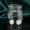 Hexagon Natural Shell Dangle Earrings EJEW-K298-02P-3