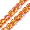 Electroplate Glass Beads Strands X-EGLA-N012-07L-1
