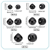   300Pcs 5 Style Resin Imitation Pearl Buttons RESI-PH0002-13-2