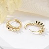 Brass Clear Cubic Zirconia Hoop Earrings EJEW-Q014-24G-5