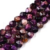 Dyed Natural Tiger Eye Beads Strands G-T138-220B-4