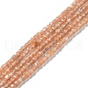 Natural Orange Sunstone Beads Strands G-D467-A12-1
