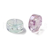 UV Plating Rainbow Iridescent Acrylic Beads OACR-F009-07-2