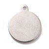 304 Stainless Steel Pendants STAS-B024-24P-2