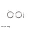 Ring 304 Stainless Steel Stud Earrings FS-WGB56F0-06-1