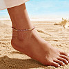 925 Sterling Silver Anklets AJEW-Z029-27G-6