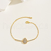 Elegant Brass Teardrop Link Bracelets DG0547-1-3