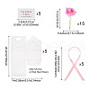 Clear PVC Candy Gift Packaging Boxes with Ribbon & Artificial Flower CON-TAC0001-20A-4