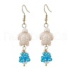 Shell Glass Dangle Earrings EJEW-MZ00424-01-2