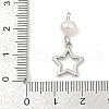 Natural Cultured Freshwater Pearl & Brass Pendants KK-U062-06P-3