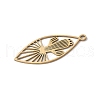 304 Stainless Steel Filigree Pendants STAS-K298-15G-2