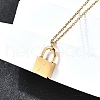 304 Stainless Steel Rolo Chain Pendant Necklaces NJEW-S444-01G-26-4