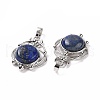 Natural Lapis Lazuli Dyed Pendants G-P496-05P-15-3