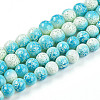 Transparent Baking Painted Glass Beads Strands DGLA-N009-8mm-05-2