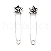 Star 316 Surgical Stainless Steel Safety Pin Hoop Earrings for Women EJEW-Z050-31A-AS-1