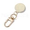 Flat Round with Evil Eye Alloy Enamel Pendant Decorations HJEW-JM02408-01-4