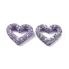 Heart Shape Polymer Clay Rhinestone Beads CLAY-NH0001-09B-08-1