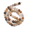 Natural Thousand Layer Lodolite Quartz Beads Strands G-M451-A01-8mm-3