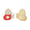 Christmas Alloy Enamel Pendants ENAM-D047-07G-06-1