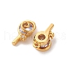 Brass Micro Pave Cubic Zirconia Pendants KK-K382-25G-03-2