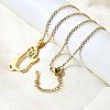 304 Stainless Steel Laser Cut Penguin Pendant Necklaces for Women Men NJEW-Q032-01D-G-3