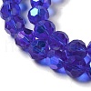 Electroplate Transparent Glass Beads Strands EGLA-A035-T8mm-L06-3