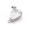 Brass Micro Pave Cubic Zirconia Pendants KK-K371-40A-P-2