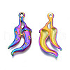 Rack Plating Rainbow Color Alloy Pendants PALLOY-S180-327-3