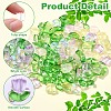 Spray Painted Transparent Glass Beads GLAA-YW0003-76-3