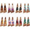  16Pcs 8 Colors Transparent Resin & Walnut Wood Big Pendants RESI-TA0001-95-11