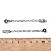 Brass Enamel ABS Imtation Pearl End with Chain KK-B129-27P-02-3