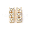 Eco-Friendly Brass Micro Pave Cubic Zirconia Rectangle Pendants ZIRC-M087-10-NR-1-2