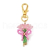 Bouquet Handmade Glass Seed Beaded & Acrylic Pendants Decorations HJEW-MZ00269-04-2