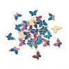 30Pcs 6 Styles Light Gold Plated Alloy Enamel Links/Connectors FIND-TA0001-57-12