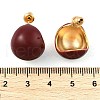 Brass Enamel Stud Earrings for Women EJEW-U055-23A-G-3