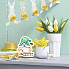 Spring Theme Wooden Pendant Decorations WOOD-WH0037-006-6