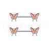 304 Stainless Steel Rhinestone Nipple Rings WGC7CE7-07-1