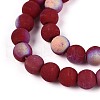 Frosted Opaque Glass Beads Strands GLAA-T032-P6mm-MBB05-3