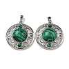 Synthetic Malachite Pendants G-Q158-03M-1