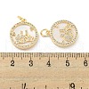 Brass Micro Pave Clear Cubic Zirconia Pendants KK-L211-018G-02-3