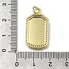 Brass Micro Pave Cubic Zirconia Pendants X-KK-C090-16G-3