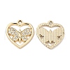 UV Plating Alloy Rhinestone Pendants PALLOY-A004-09G-2
