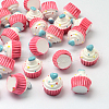 Heart with Cake Resin Cabochons CRES-R183-04B-1